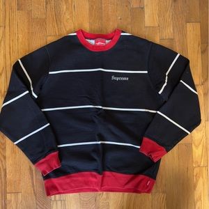 Supreme Striped Crewneck Sweatshirt